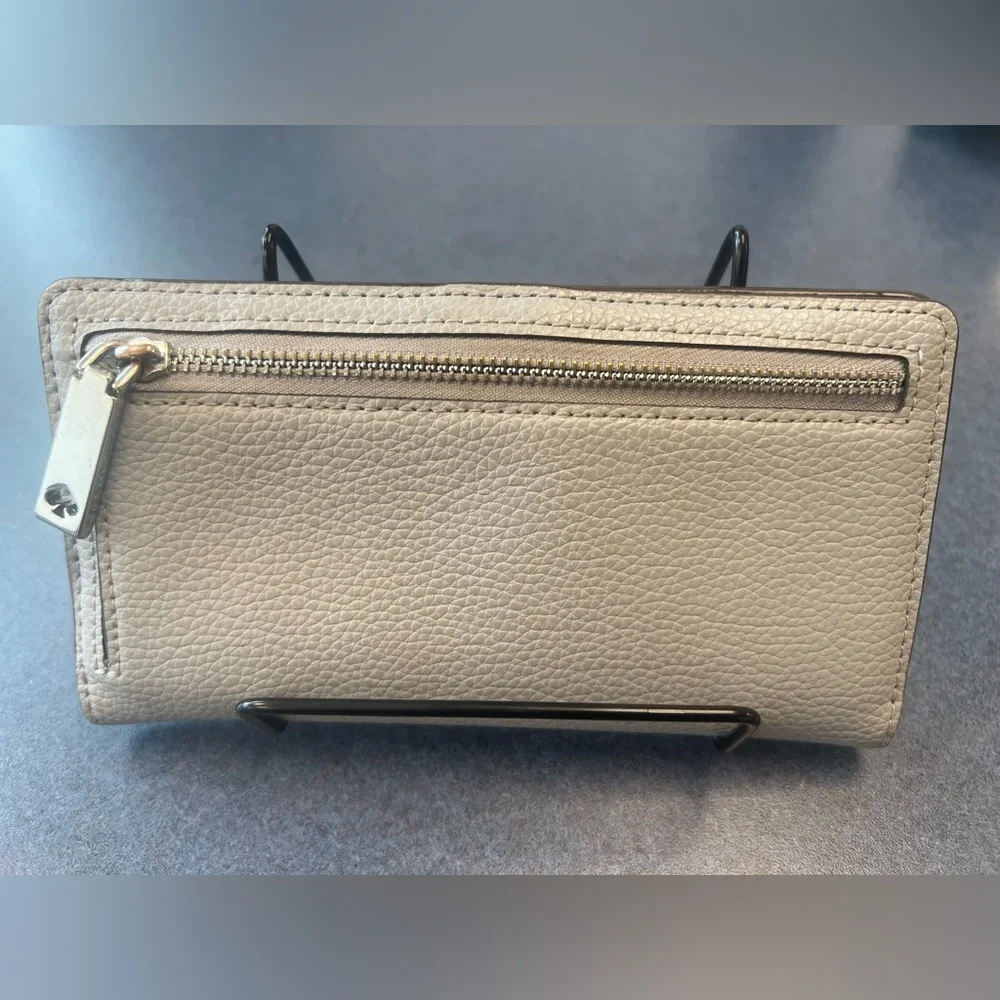 Kate spade Gray with red interior Leather Wallet